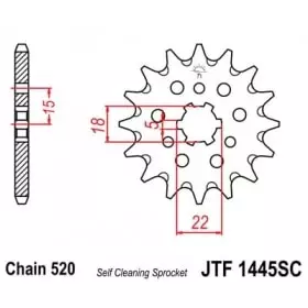 Pignon JT Sprockets 13 Dents Acier Pas 520 Type 327 Honda Pignon