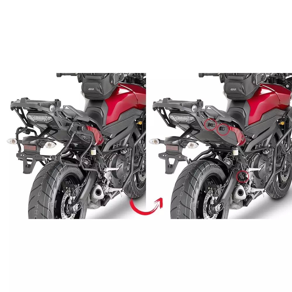 Supports Valises Latérales Givi V35 V37 Rapid Yamaha MT09 Tracer Top