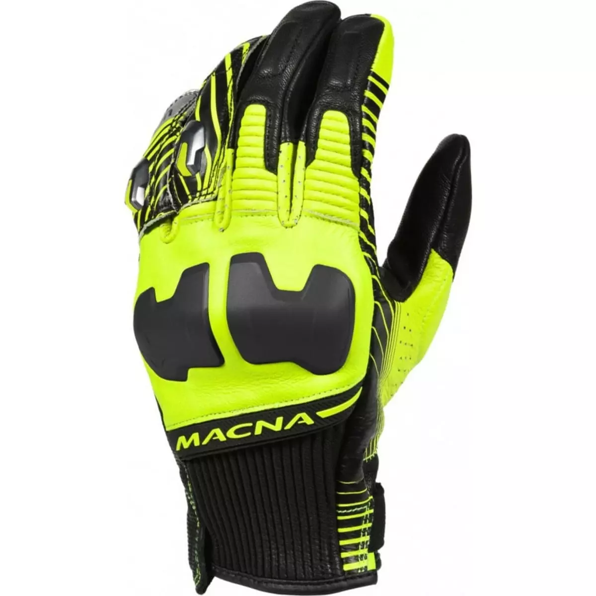 Gants Macna Ultraxx Noir Jaune Gants Moto Racing