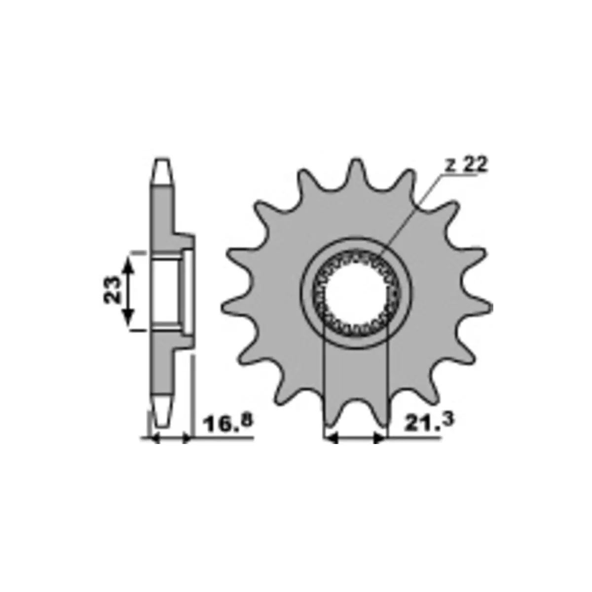 Pignon PBR Acier Standard 443 520 1077715002 Pignon