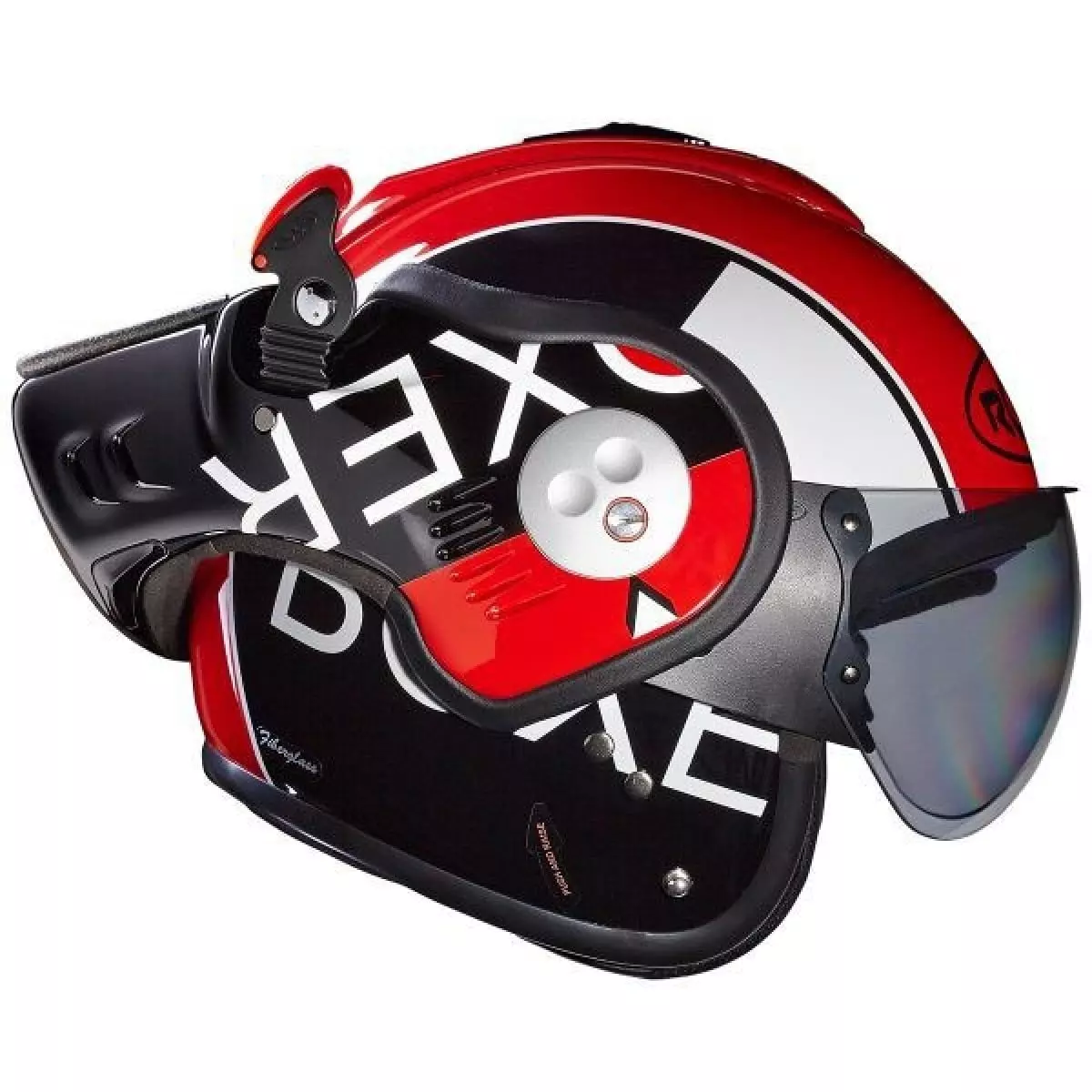 Casque Roof Boxer V8 Grafic Noir/Rouge - Casque Modulable