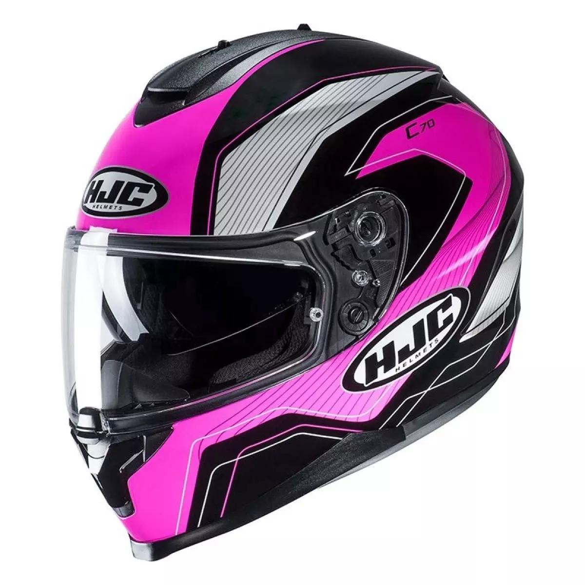 Casque HJC C70 Lianto MC8 Noir Rose Noir/Rose Casque Intégral