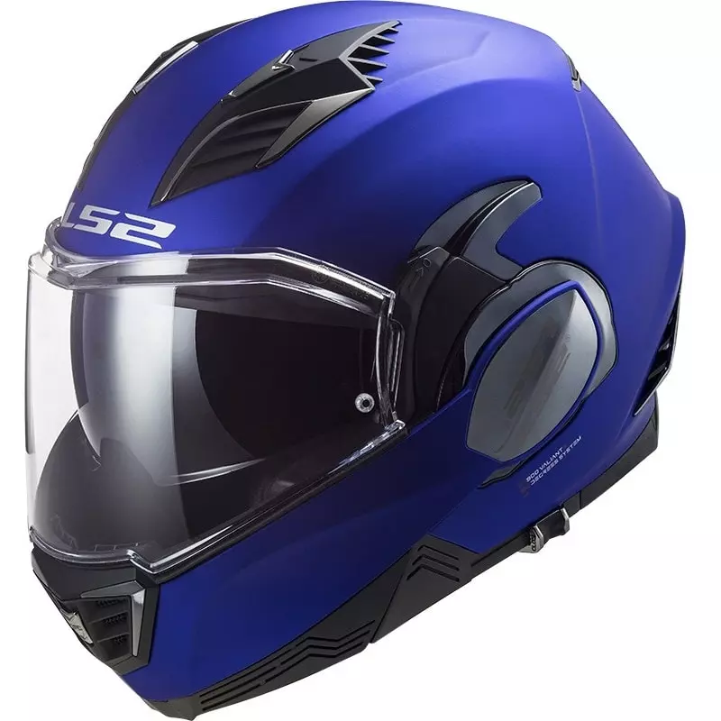 Casque Ls2 Valiant II FF900 Solid Bleu Mat Bleu mat - Casque Modulable