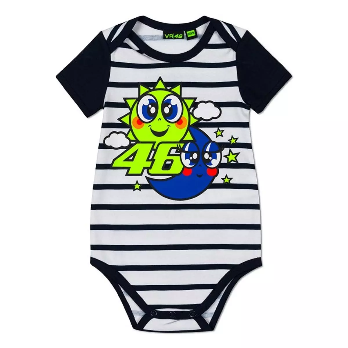 Body Vr46 Baby Sun Moon Blanc Noir Bebe Motard