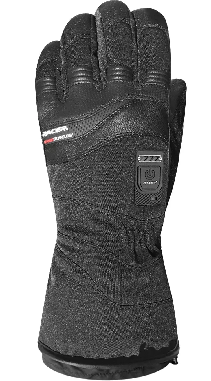 Gants Chauffants Racer Connectic3 Noir Noir Gants Moto Hiver