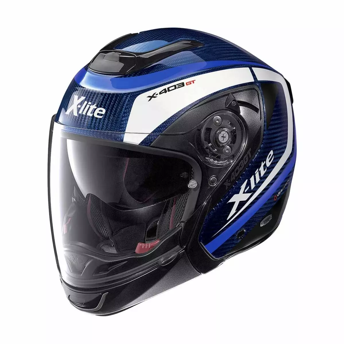 Casque X-Lite X-403 GT Ultra Carbon Meridian Tinto Bleu Blanc/Bleu